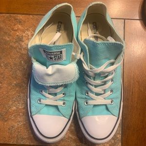 teal low top converse
